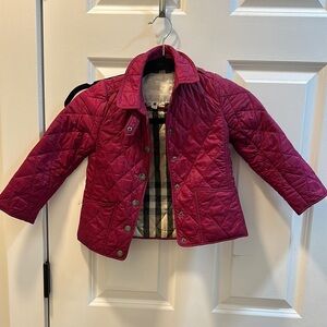 Kids Quilted Jacket - Burgundy